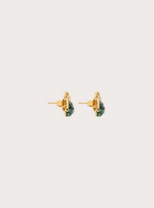 Mini Ibis Green Pearl Studd Earrings