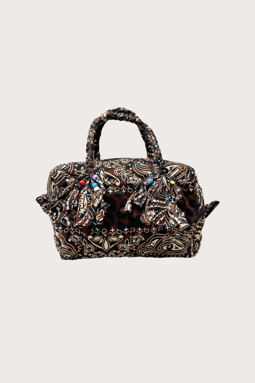 Bandana Quilted Mini Bag in Brown