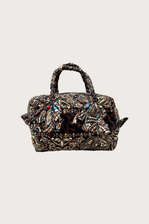 Bandana Quilted Mini Bag in Brown