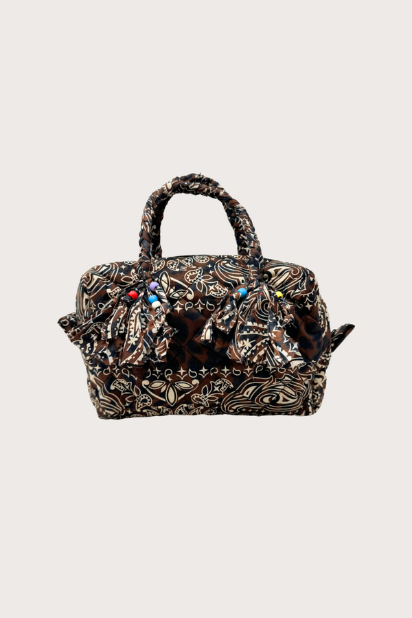 Bandana Quilted Mini Bag in Brown