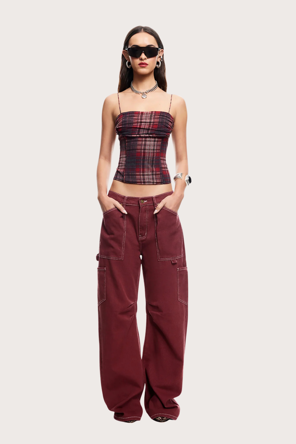 Miami Vice Pant in Cherry