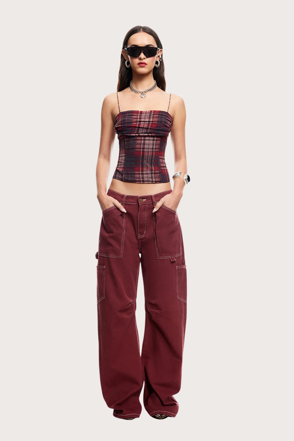 Miami Vice Pant in Cherry