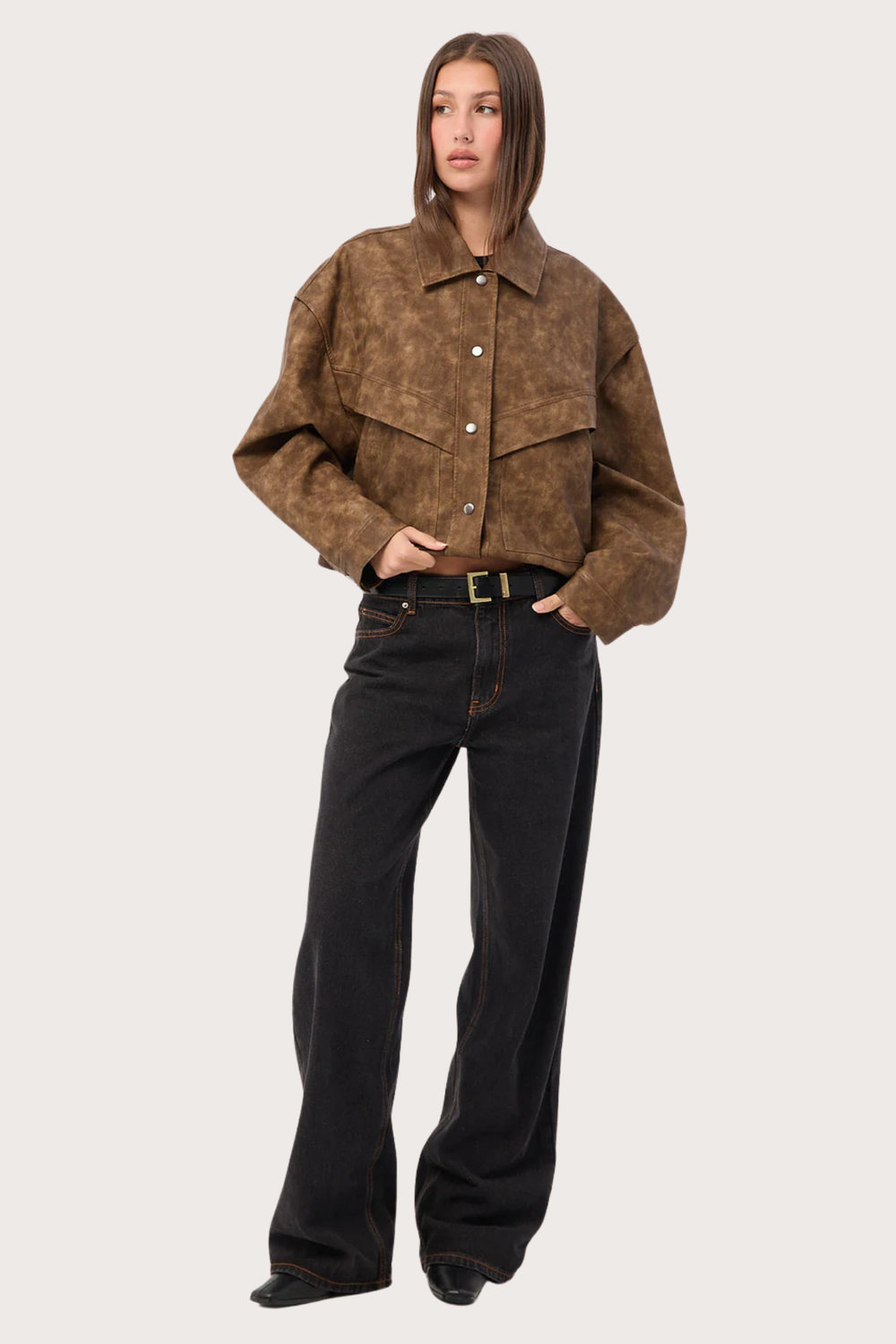 Hayley Bomber in Vintage Chocolate