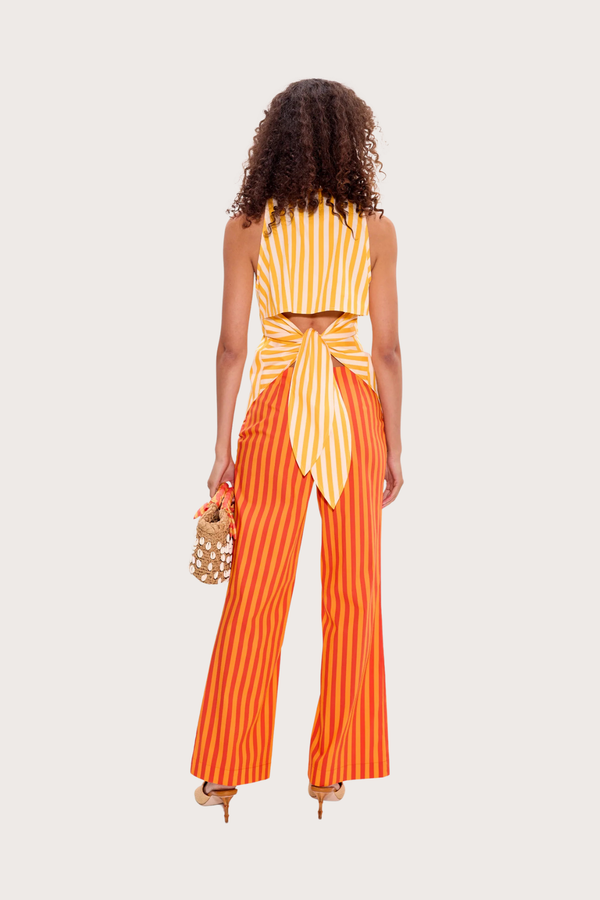 Loch Sleeveless Poplin Button Up in Sungold