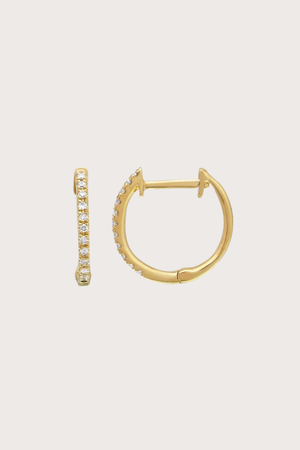 14K Gold Vermeil 12mm Pavé Huggies