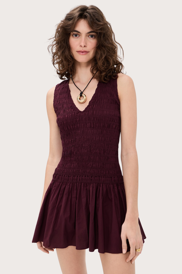 Palomar Mini Dress in Mulberry