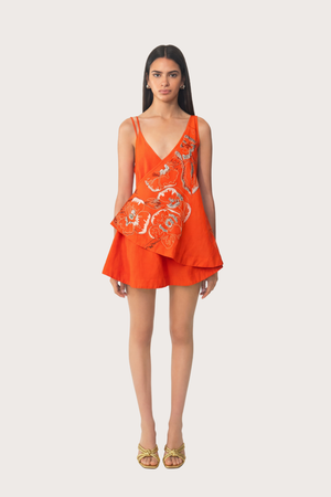 Pelosa Dress in Orange
