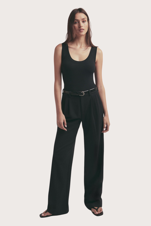 The Ribbed Tank in Black