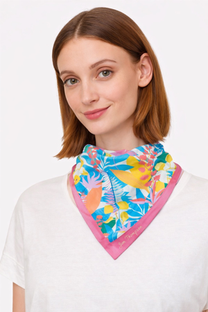 Ferns Dream Pink Handkerchief