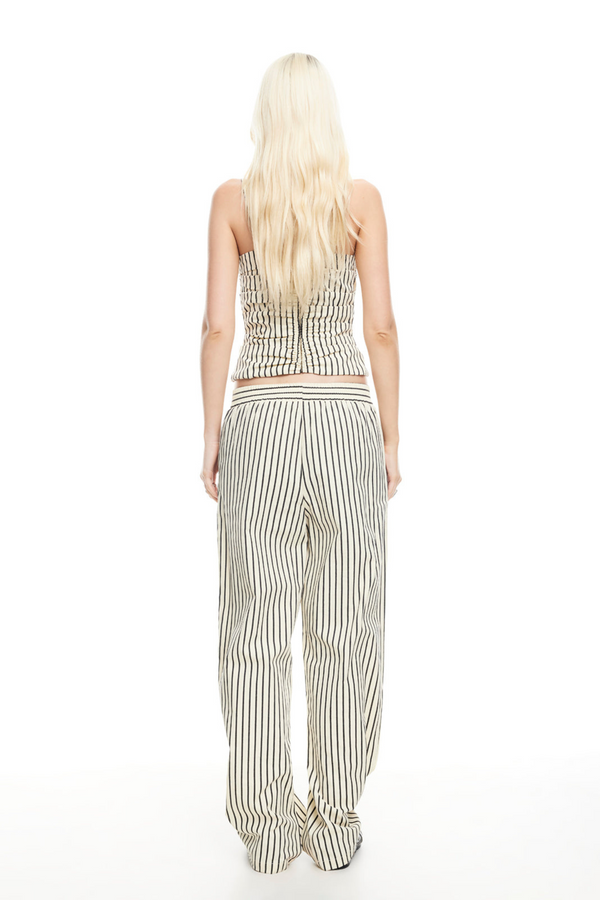 Cobain Pant in Cream Stripe