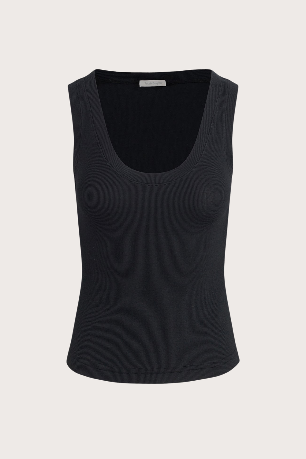 The Ribbed Tank in Black