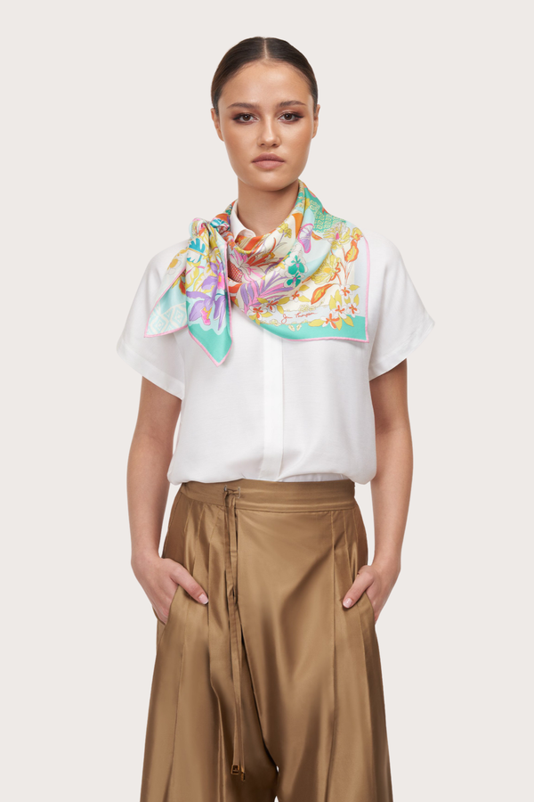 Jim Thompson Surawong Mink Pink Silk Scarf