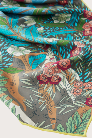 Siam Iconic River Green Giant Silk Scarf