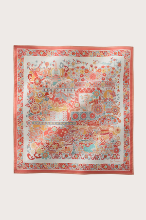 The Colorful Tiles Pink Handkerchief