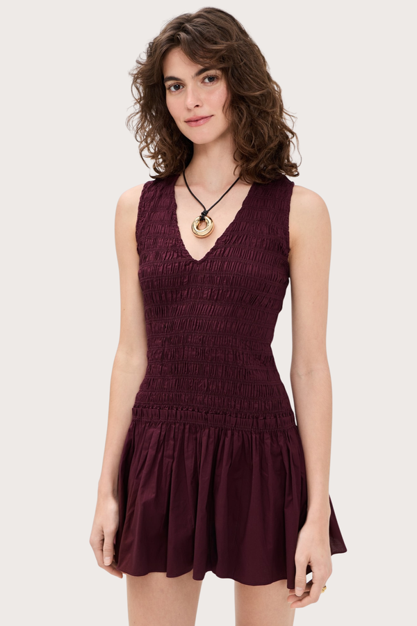 Palomar Mini Dress in Mulberry