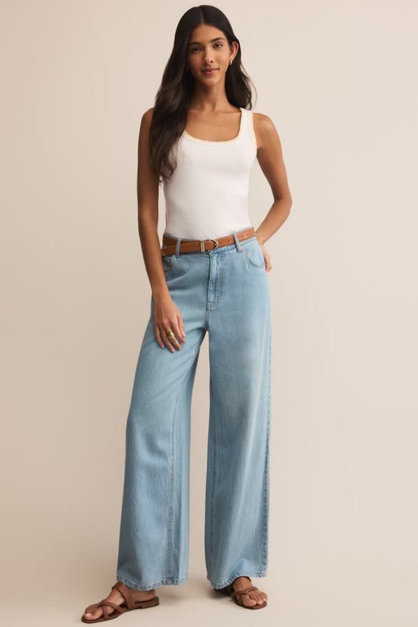 Jaidynn Rib Tank - White