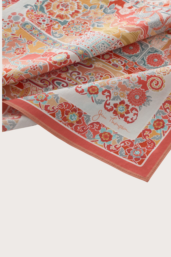 The Colorful Tiles Pink Handkerchief