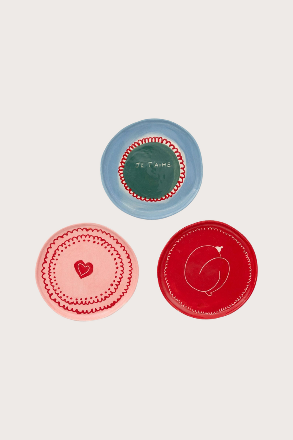 Je t'aime Jewelry Plates Set 3