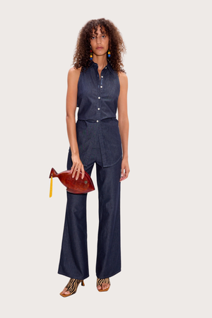 Pia Chambray Pant Indigo