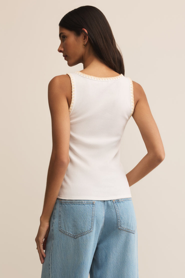 Jaidynn Rib Tank - White