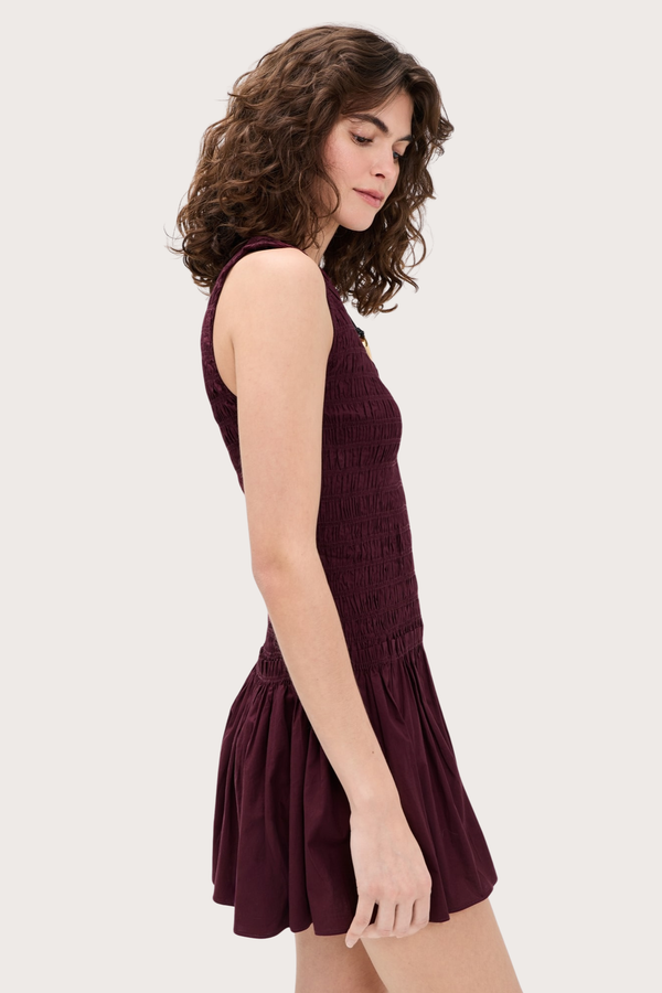 Palomar Mini Dress in Mulberry