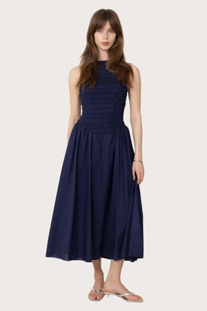 Luce Midi Dress in Vintage Navy