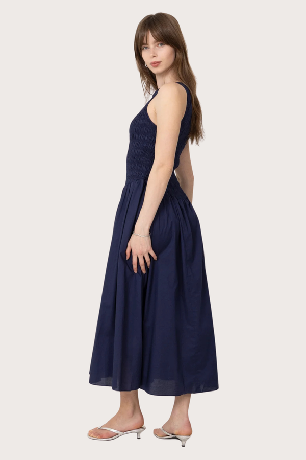 Luce Midi Dress in Vintage Navy