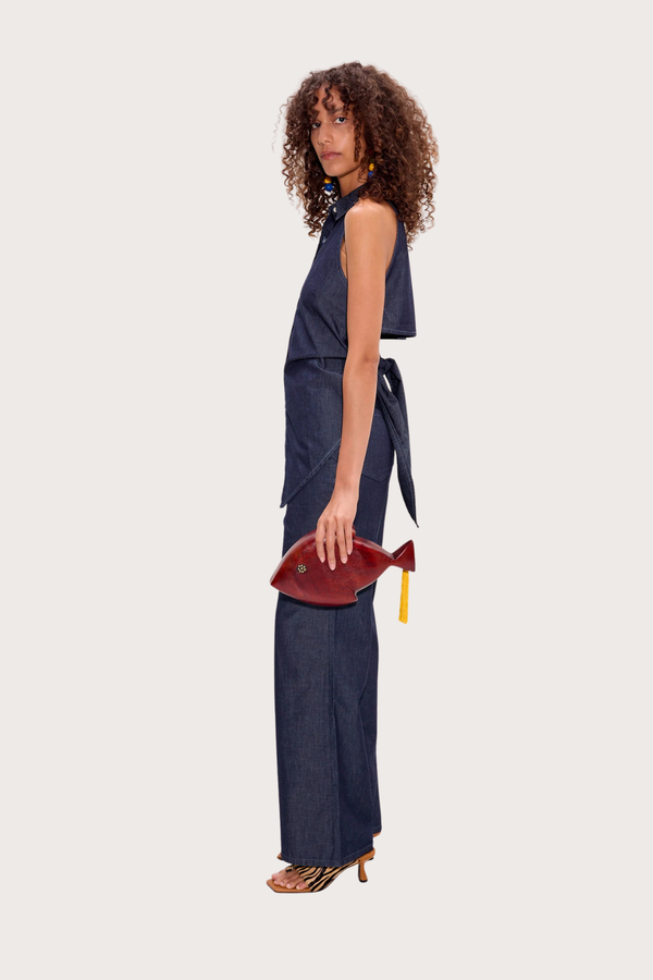 Pia Chambray Pant Indigo