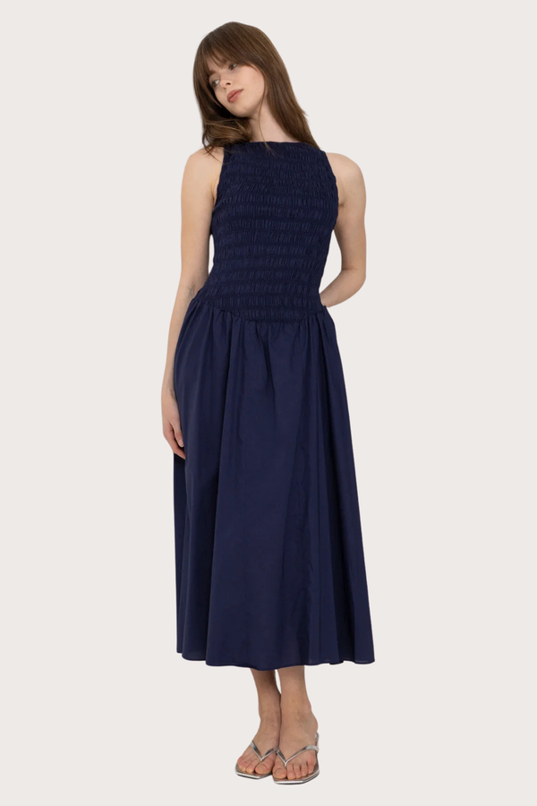 Luce Midi Dress in Vintage Navy