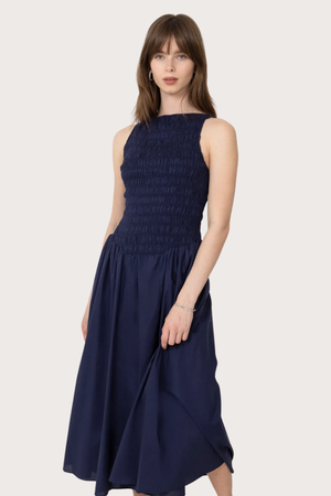 Luce Midi Dress in Vintage Navy