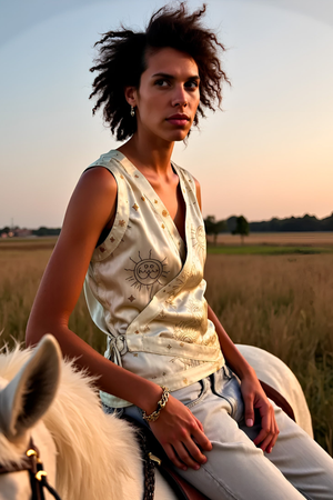 Priest Solar System-Printed Vest