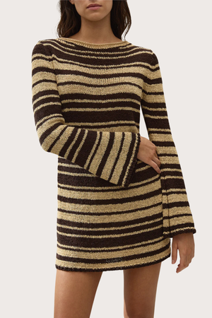 Micah Mini Dress Carob Wheat