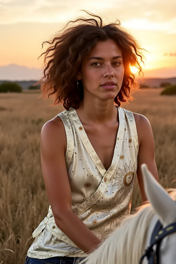 Priest Solar System-Printed Vest