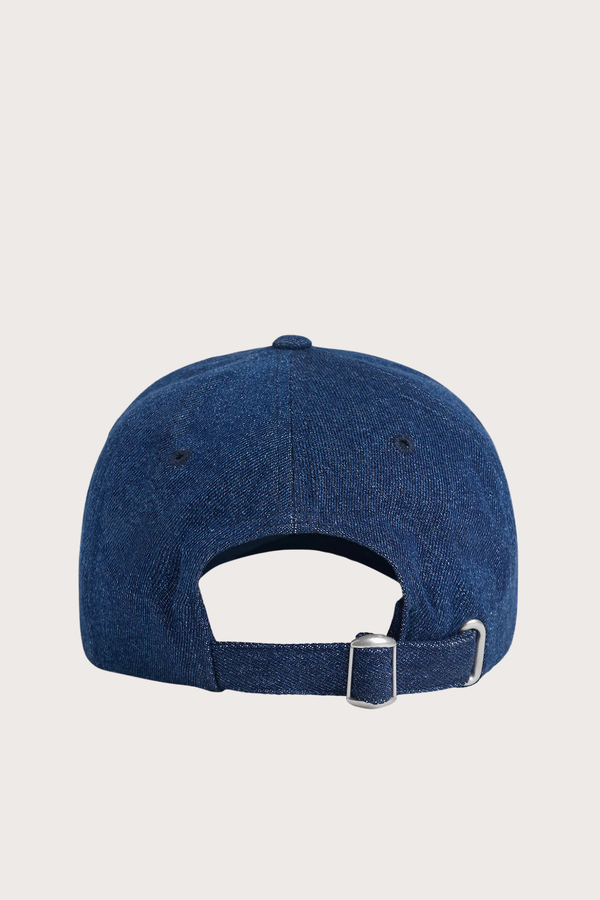 The Washed Denim Baseball Cap in Dark Wash