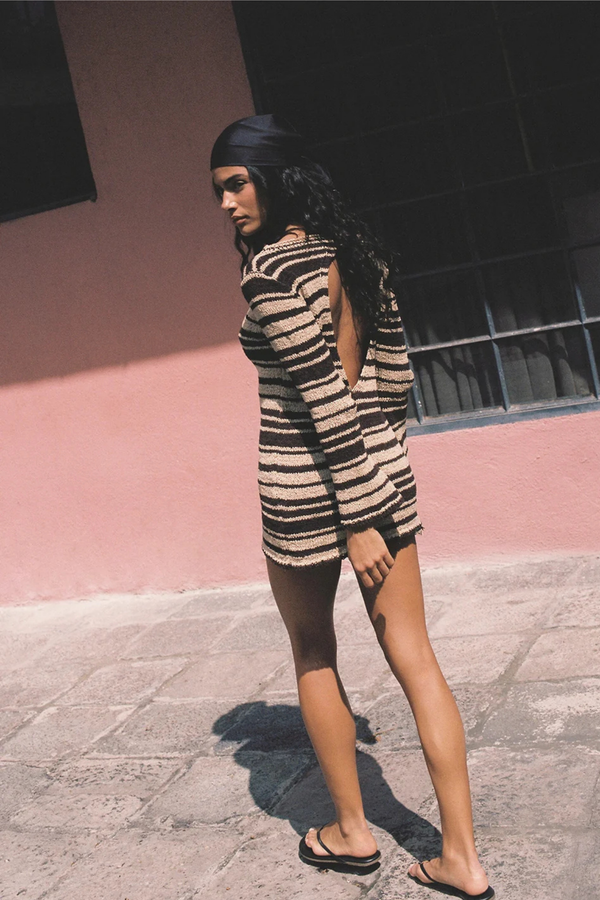 Micah Mini Dress Carob Wheat