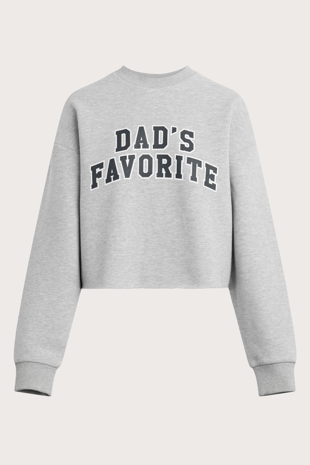 The Cropped Dad's Favorite Sweatshirt in Heather Grey