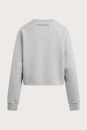 The Cropped Dad's Favorite Sweatshirt in Heather Grey