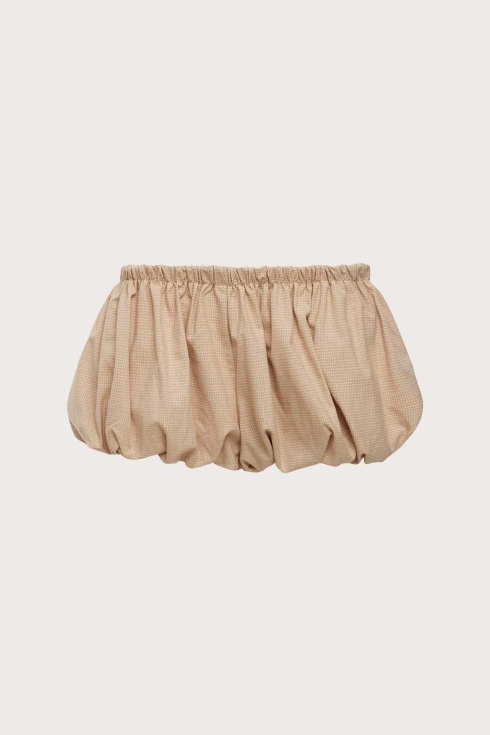 Eclipse Mini Short in Beige Plaid