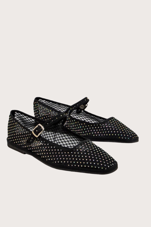 Bambinetta Rhinestone Fishnet - Black