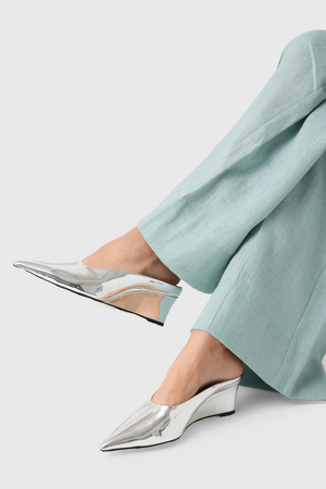 Pointed Gala Wedge - Silver