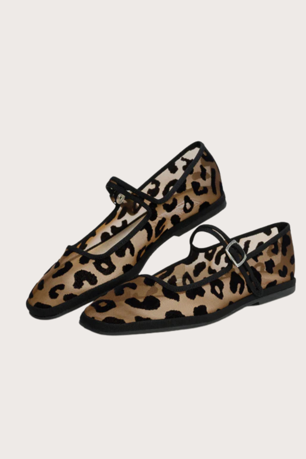 Bambinetta Nude Mesh with Leopard