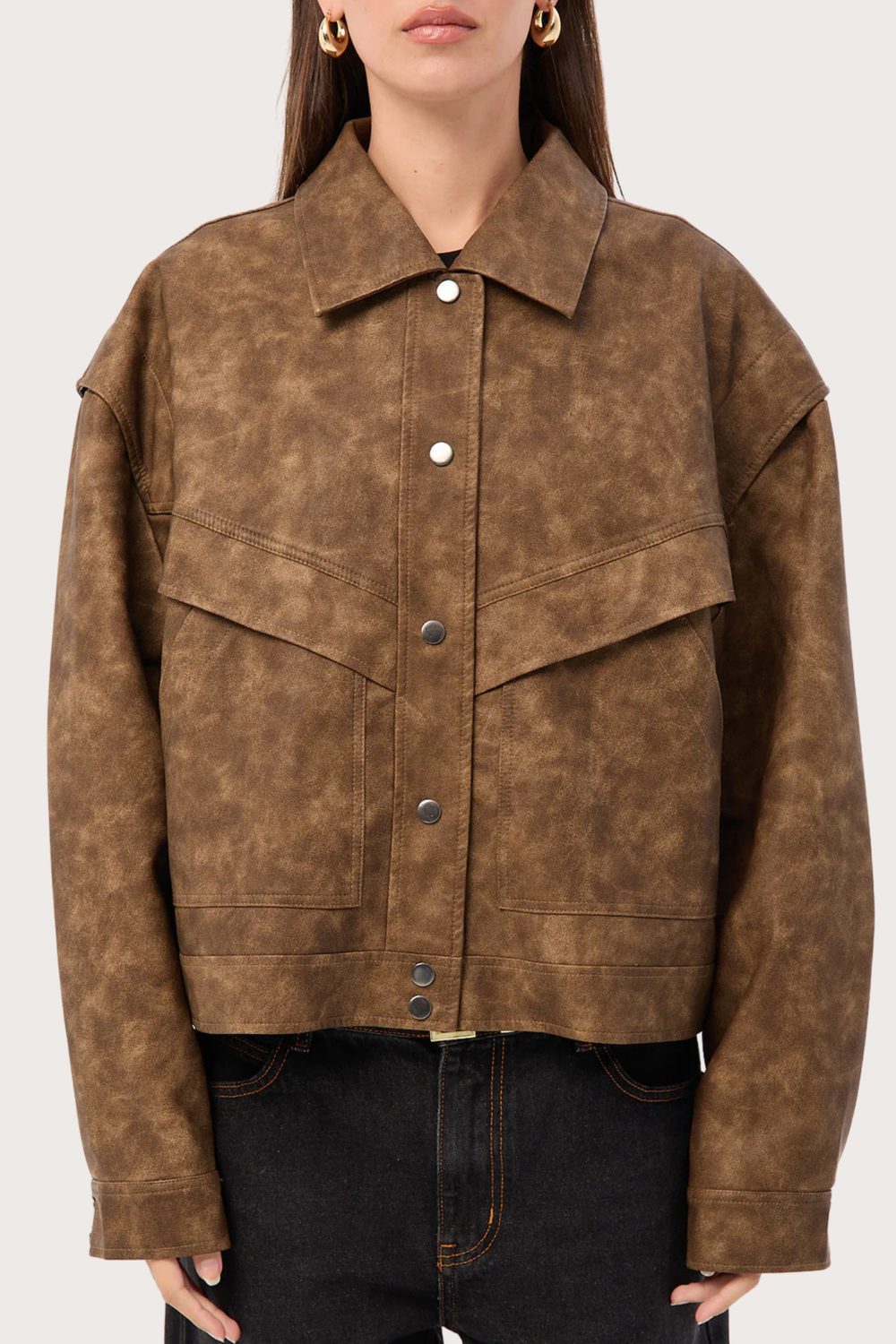 Hayley Bomber in Vintage Chocolate