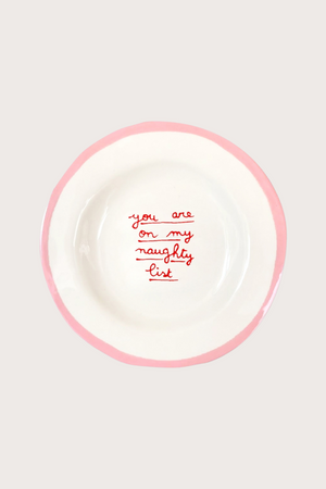 Naughty List Dessert Plate