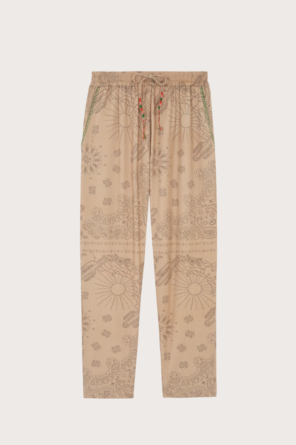 Chino Pants Print Beige