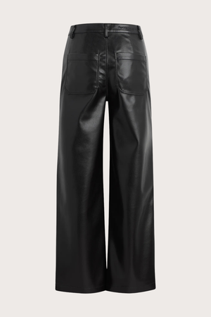 The Mischa Super High Rise Wide Leg Ankle in Raven