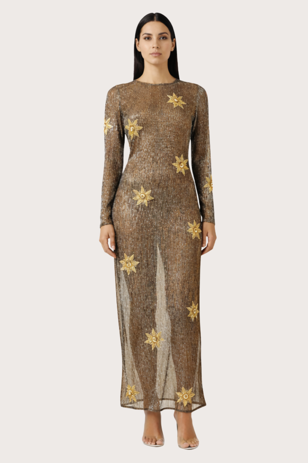 After Sun Mesh Woven Dress