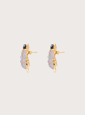 Delirio Anka Crystal Acqua Stud Earrings