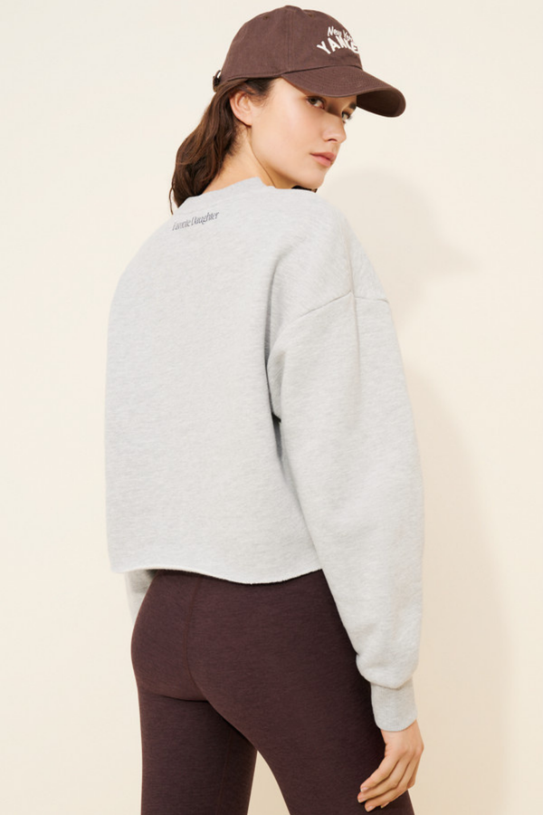 The Cropped Dad's Favorite Sweatshirt in Heather Grey