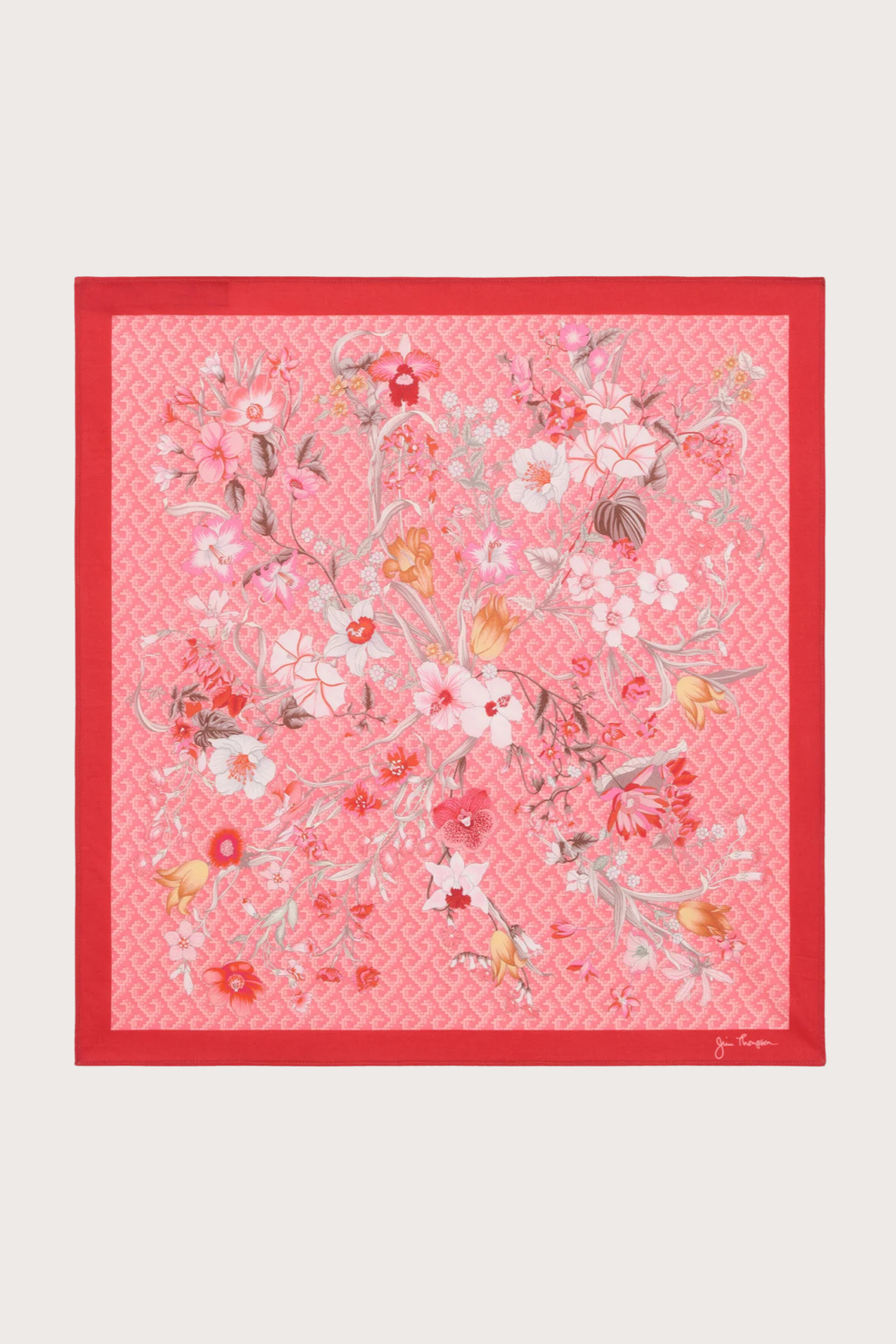 Jim Thompson Floral Cotton Handkerchief