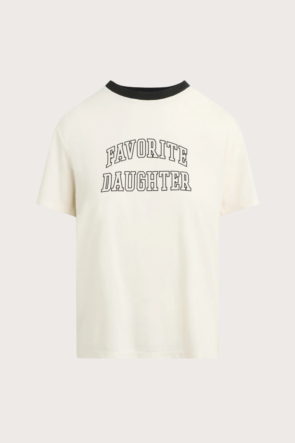 The Collegiate Classic Tee in Ivory Black